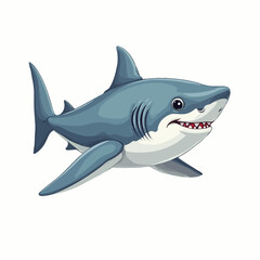 Cute Shark Cartoon Very Cool Design