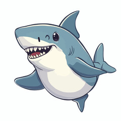 Cute Shark Cartoon Very Cool Design