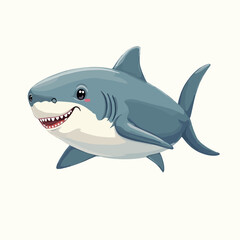 Cute Shark Cartoon Very Cool Design