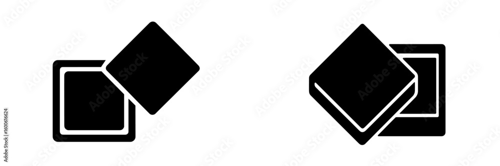 Aufkleber creative black and white geometric shapes showcase various overlapping patterns in modern design aes