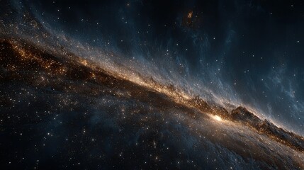Colorful Galactic Nebula In Deep Space