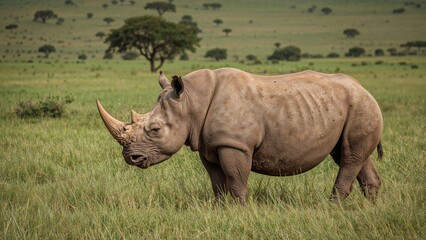 Obraz premium Rhino in the Wildlife Sanctuary