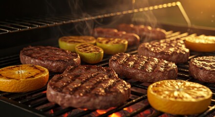 grilled meat on the grill