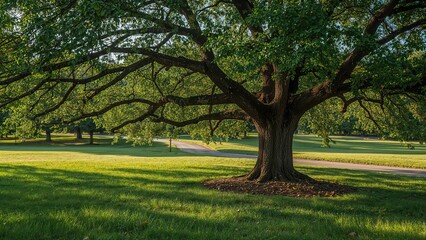 Obraz premium Serene and shady garden spot