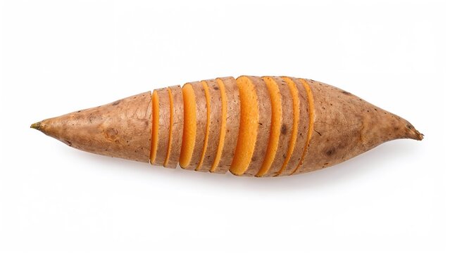 Dehydrated slices of steamed sweet potato