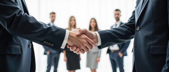 Business handshake professional meeting teamwork collaboration corporate environment negotiation partnership success