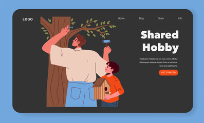 Fathers Day. Flat Vector Illustration