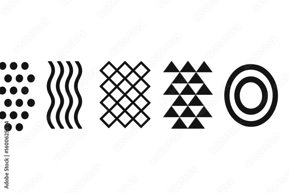 Poster exploring modern graphic design concepts through abstract shapes and patterns