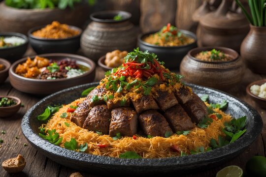 Lahma Mahshiyya - Egyptian Food: Experience the Flavorful Delight of Lahma Mahshiyya, Tender Meat Stuffed with Rice, Spices, and Fresh Herbs, Perfectly Cooked for a Delicious Egyptian Feast.
