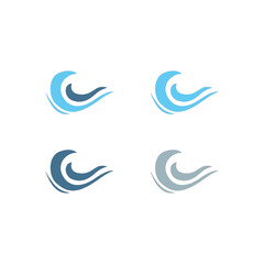 Naklejka premium WATER SPLASH SIGN SYMBOL LOGO VECTOR 