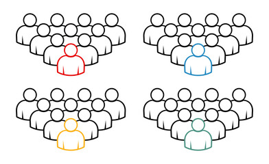 Symbol, ikona ludzi. Plik wektorowy.