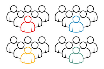 Symbol, ikona ludzi. Plik wektorowy. © robert6666