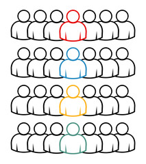 Symbol, ikona ludzi. Plik wektorowy. © robert6666