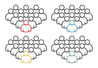 Symbol, ikona ludzi. Plik wektorowy. © robert6666