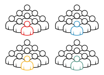 Symbol, ikona ludzi. Plik wektorowy. © robert6666