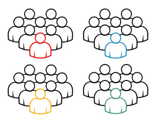 Symbol, ikona ludzi. Plik wektorowy. © robert6666