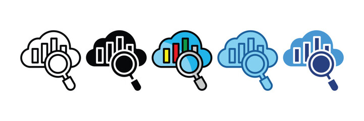Cloud Analytics  Icon Element For Design