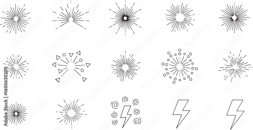 Aufkleber collection of abstract geometric circuit board patterns isolated on transparent background