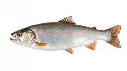 Isolated trout fish set on a white background