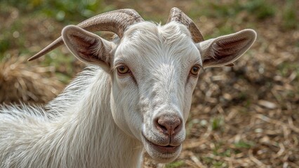 Goat captured in a pastoral environment