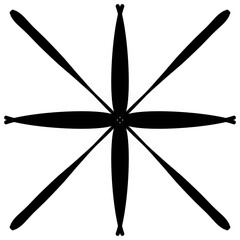 vector drawing of a compass