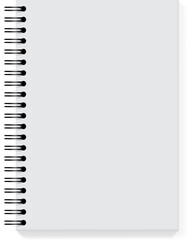 blank spiral notebook