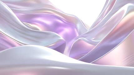 Abstract iridescent folds background with smooth waves and pearlescent texture design