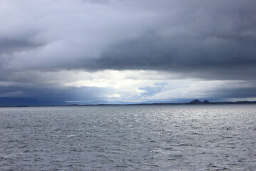 clouds over the sea, iceland