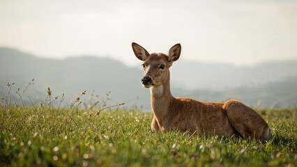 Close-up of a red deer stag