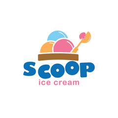 Ice cream logo vector graphic design for any business, especially for ice cream shops, stores, cafes, etc.