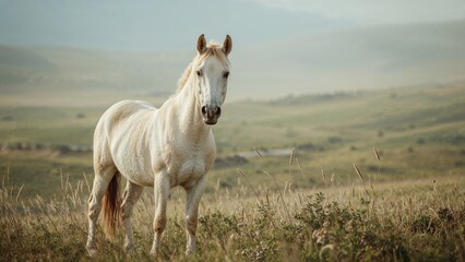 Obraz premium Przewalski's horse living freely in the southern plains