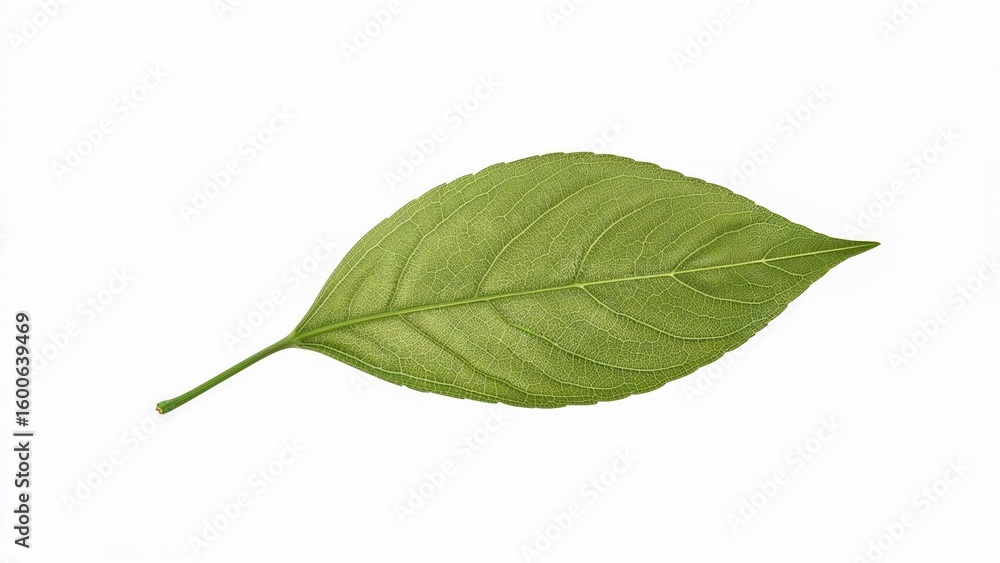 Poster isolated leaves within a frame on a plain background