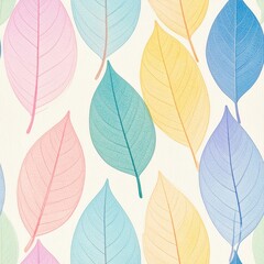 pastel leaves - a beautiful pattern for fabrics, various types of prints 13