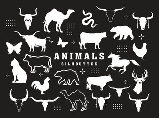 Obraz premium Animals icon set. Cartoon set of animals vector icons for web design