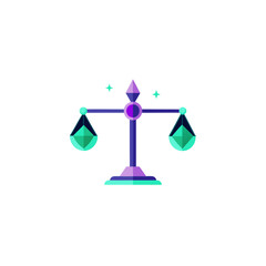 blue scales of justice