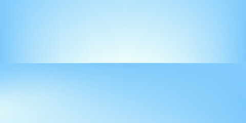 Sky Blue Gradient Vector Background. Abstract Light Blue Gradation Background. Soft Gradient Texture Banner Template. Modern Luxury Backdrop. Curve Layout Concept.