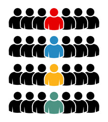 Symbol, ikona ludzi. Plik wektorowy.