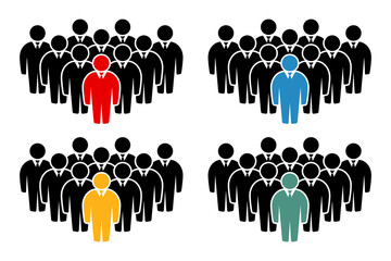 Symbol, ikona ludzi. Plik wektorowy. © robert6666