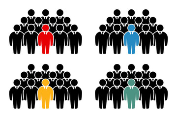 Symbol, ikona ludzi. Plik wektorowy. © robert6666