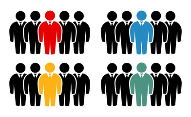 Symbol, ikona ludzi. Plik wektorowy.