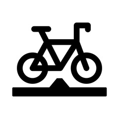 bicycle silhouette vector icon  
