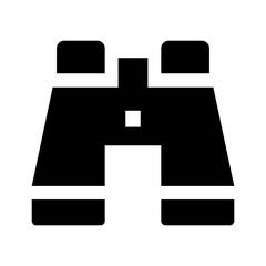 Obraz premium binoculars flat silhouette vector icon 