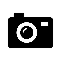 camera silhouette vector icon  
