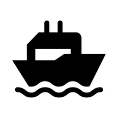 Obraz premium ferry boat marine transport icon 