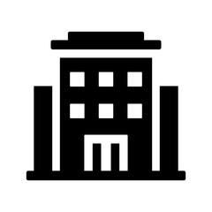 Naklejka premium hotel building accommodation icon 