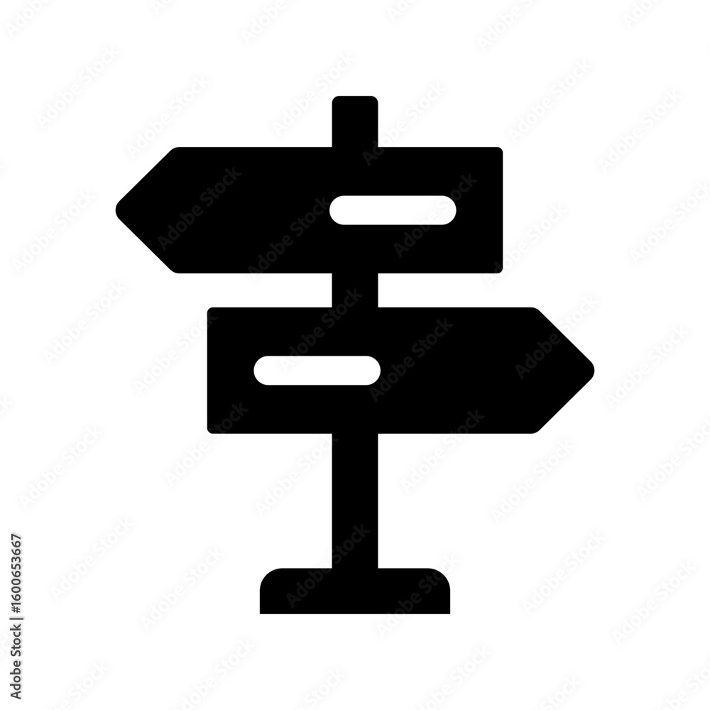 Poster signpost direction arrows navigation icon