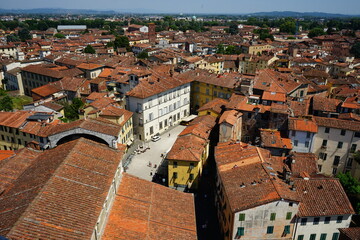 Obraz premium Lucca view from above, Tuscany, Italy