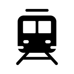 subway train transit silhouette icon
