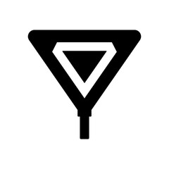 yield sign road warning icon
