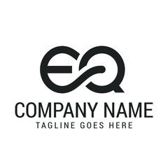Fototapeta premium Creative Letter EQ or QE Modern Minimalist Vector Logo Design Templates for Brand